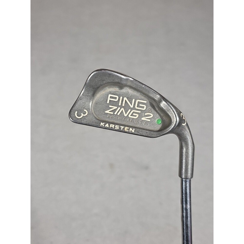 PING ZING 2 GREEN DOT 3 IRON, PING JZ STIFF FLEX STEEL SHAFT AND GOLF PRIDE GRIP